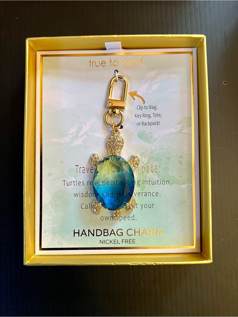Blue Turtle Handbag Charm